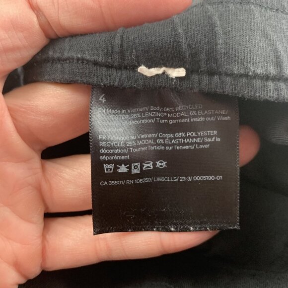 Lululemon Charcoal Ribbed Softstream Wide Leg Cropped Pant 4 - Picture 9 of 9